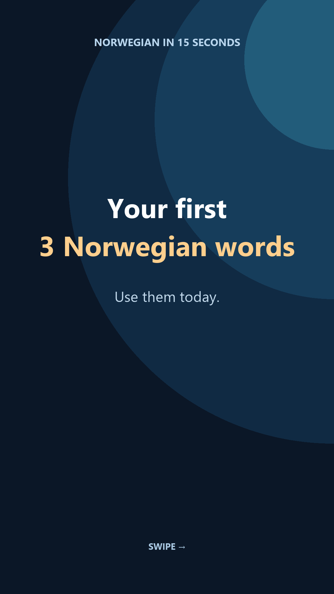 Your first three Norwegian words
