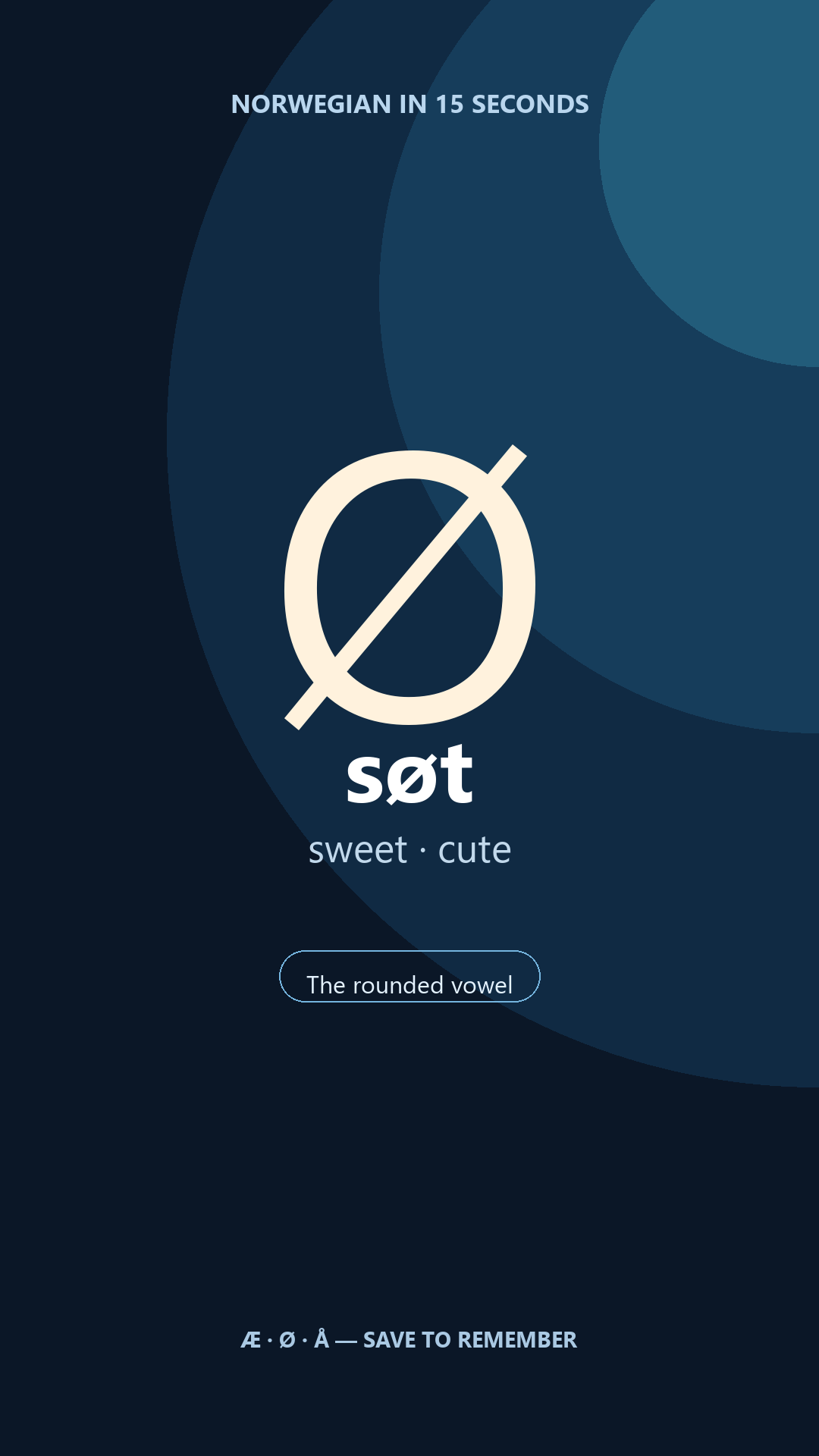 Ø in Norwegian