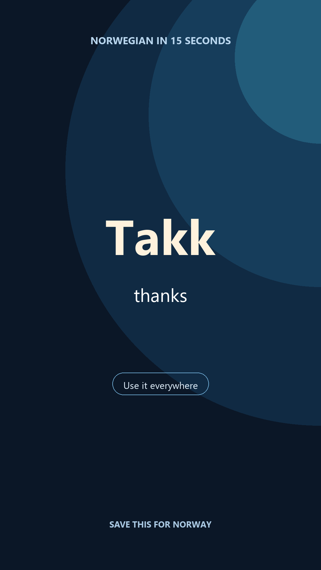 Takk means thanks